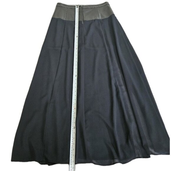 BCBGeneration Skirt Womens 10 Black 1/2 Lined Midi Sheer Lace Fairy Whimsigoth - Picture 5 of 16